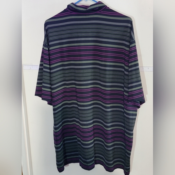 Nike Black and Purple Striped Polo Shirt Size 2XL - Picture 4 of 4